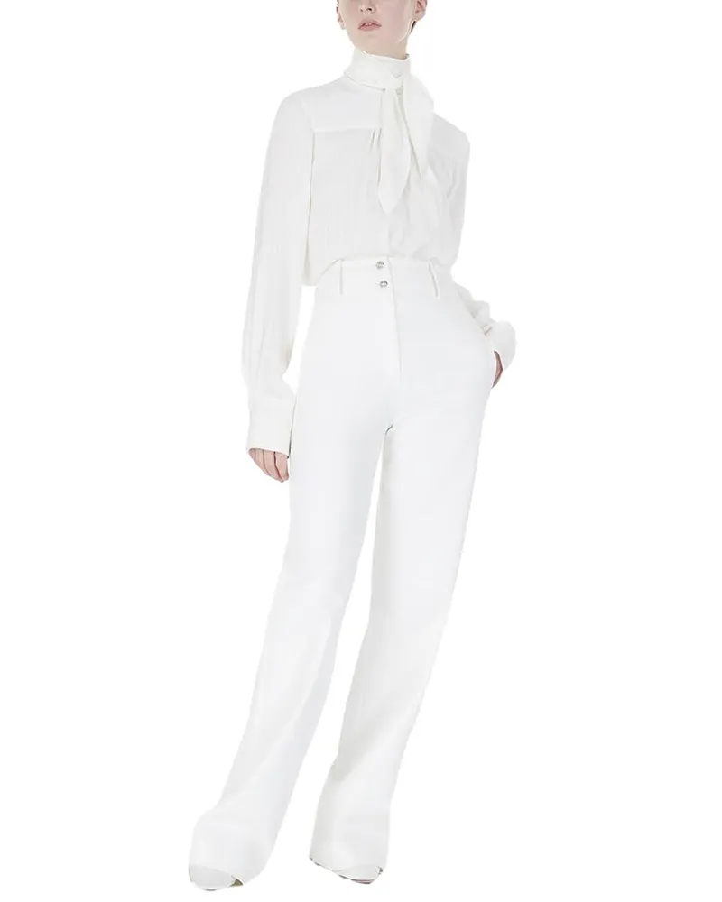 Adam Lippes Leigh Silk-Blend Top Nocolor