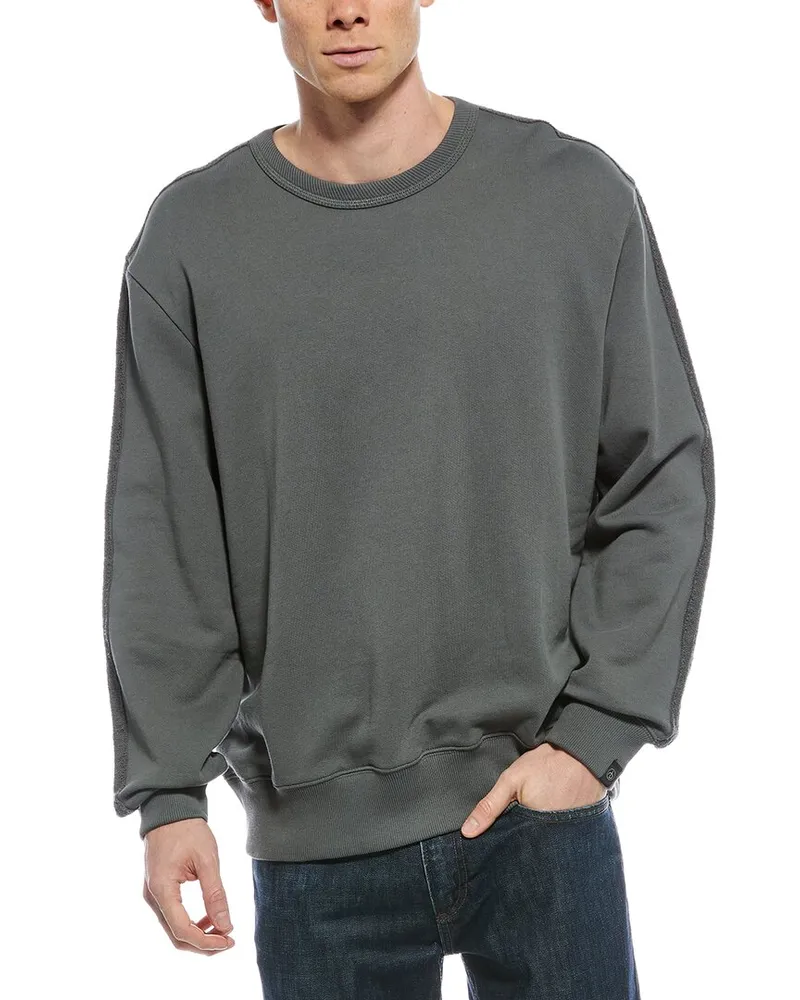 Rag & Bone Raw Edge Crewneck Sweater Grey
