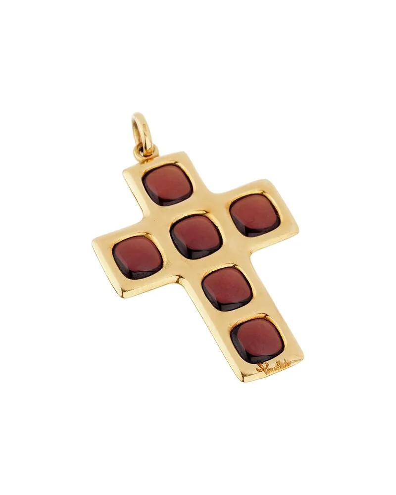 Pomellato 18K 27.00 ct. tw. Garnet Cross Pendant (Authentic Pre-Owned Nocolor