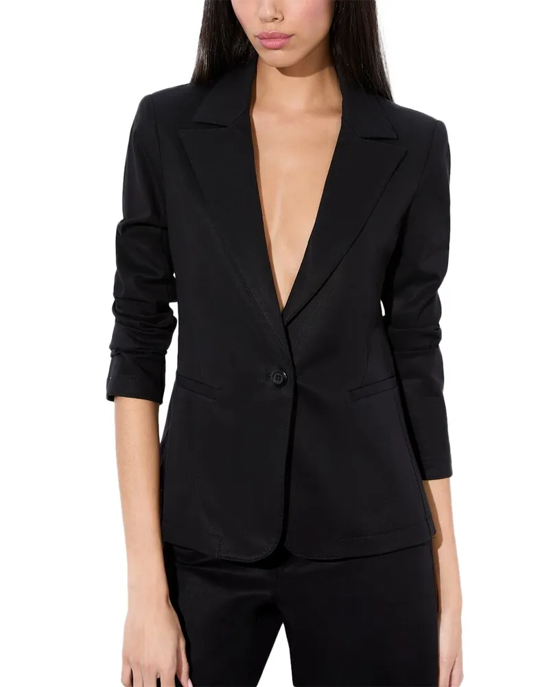 Alice + Olivia Macey Chino Fitted Blazer Black