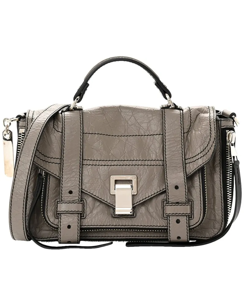 Proenza Schouler Taupe Lambskin Leather Paper Tiny PS1 Plus Zip Satchel  (Authentic Pre-Loved Nocolor