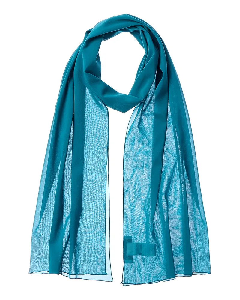 Dolce & Gabbana Chiffon Silk-Blend Scarf Blue