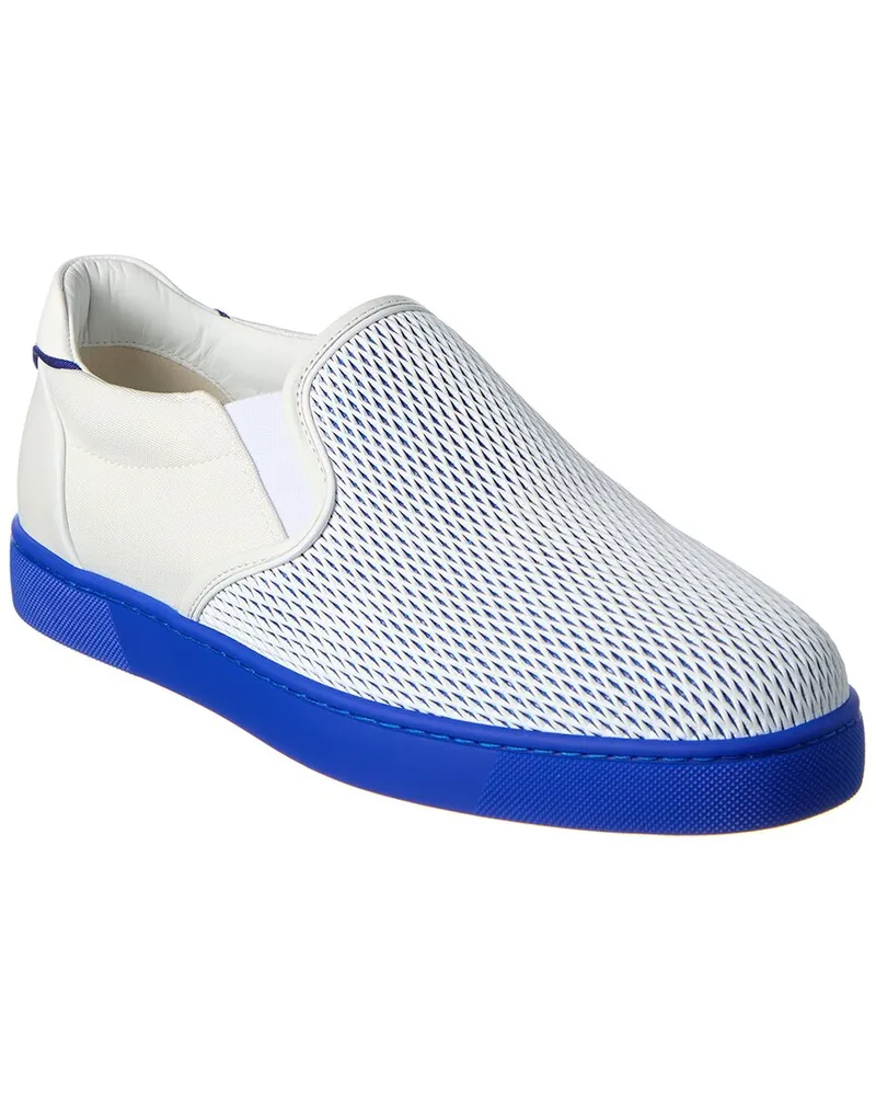 Christian Louboutin Sailor Boat Orlato Canvas & Leather Slip-On Sneaker White