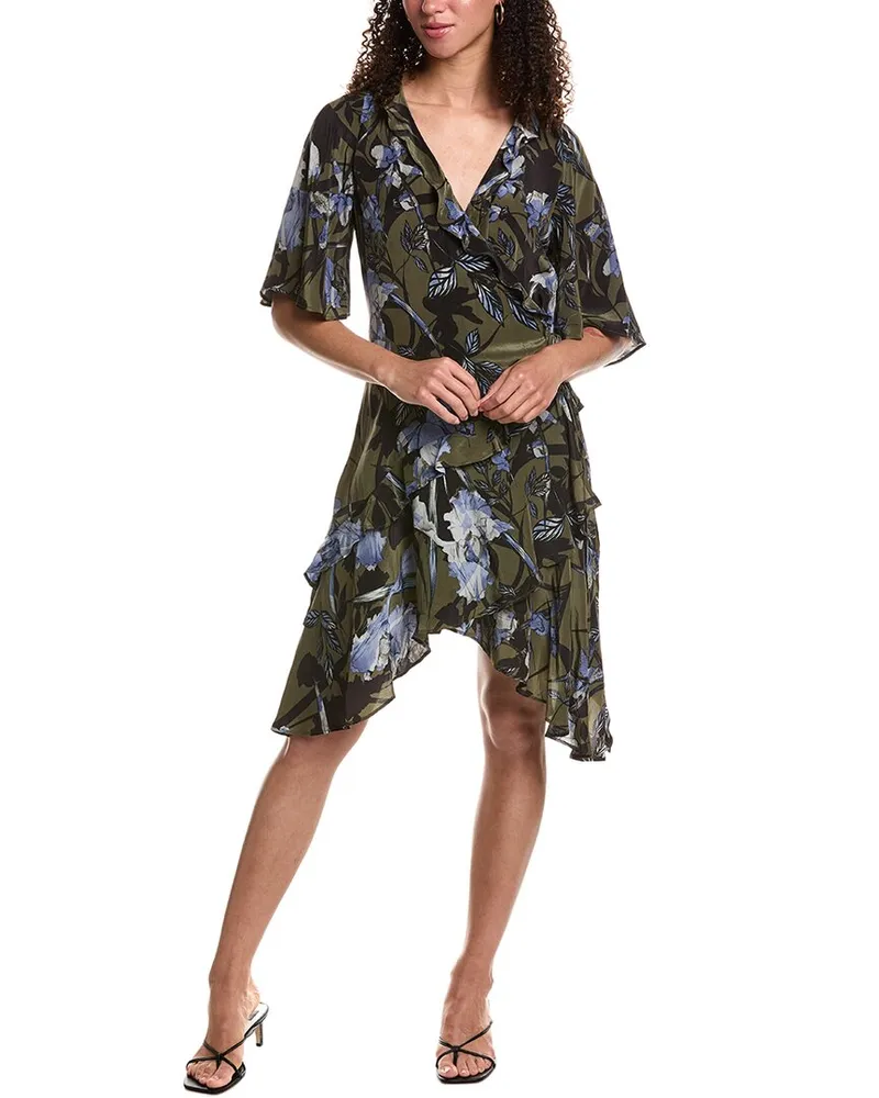 AllSaints Meagan Batu Wrap Dress Green