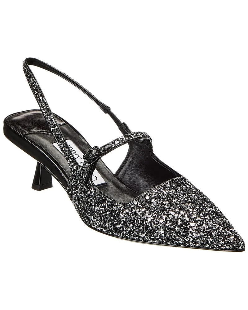 Jimmy Choo Didi 45 Glitter Slingback Pump Silver