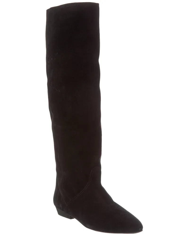 Isabel Marant Sayla Suede Knee-High Boot Black