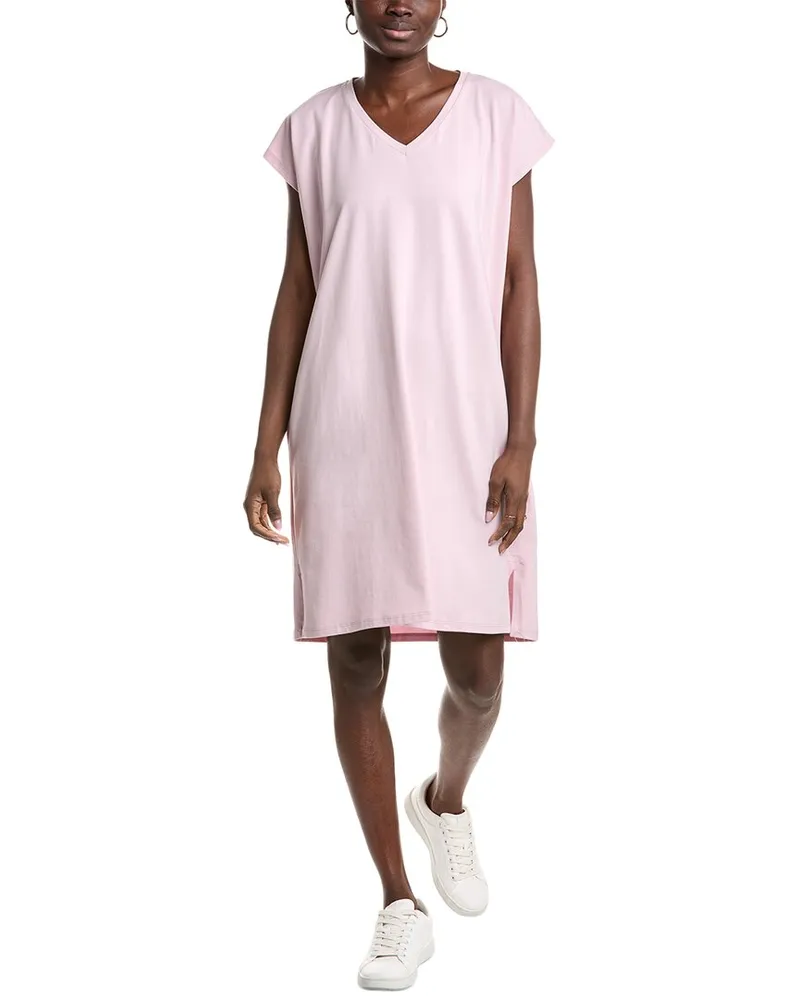 Eileen Fisher V-Neck T-Shirt Dress Purple