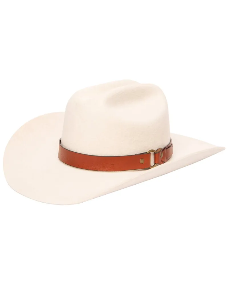 Frye Cattleman's Crease Wool Cowboy Hat White
