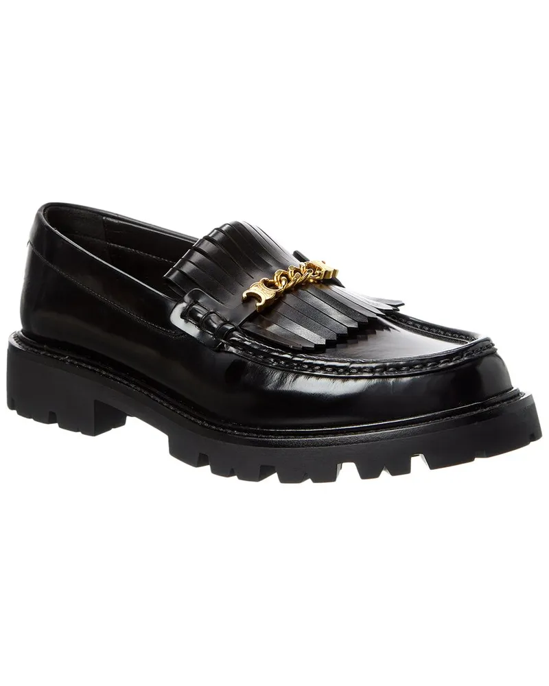 Celine Tess Leather Loafer Black
