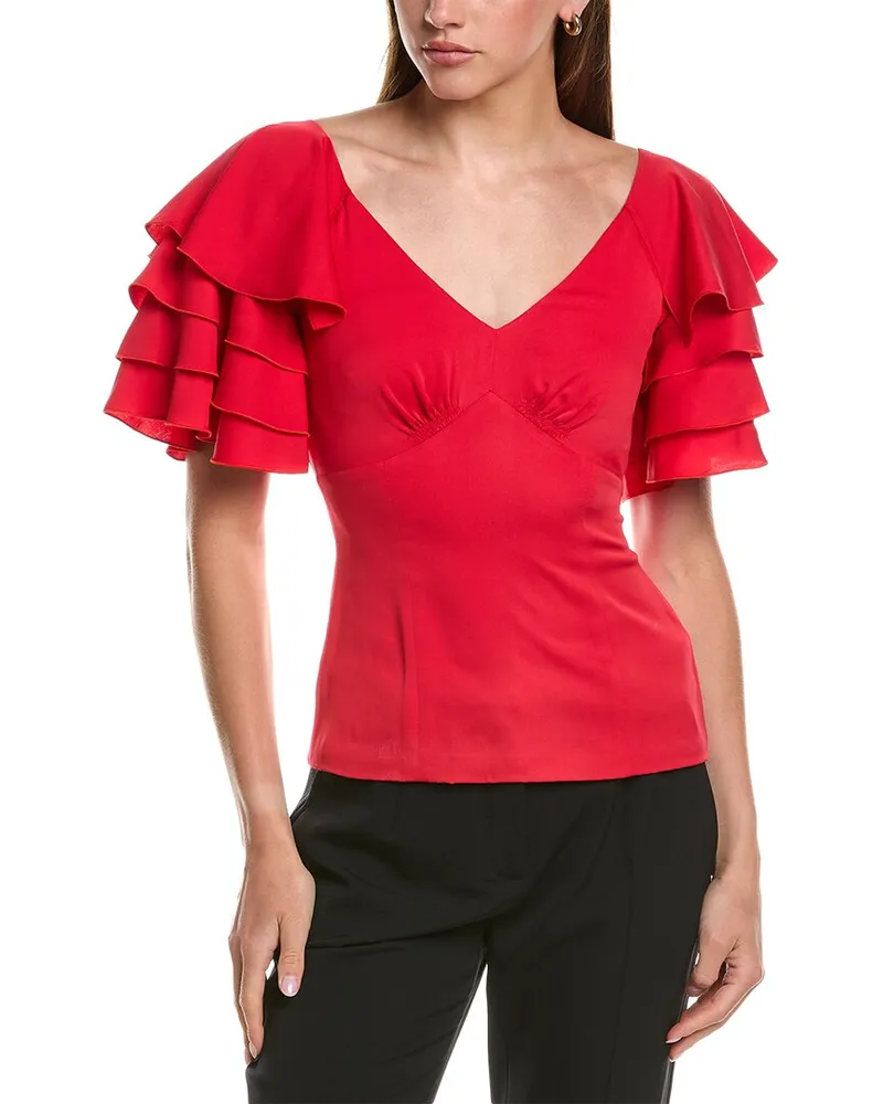 Dolce & Gabbana Silk-Blend Top Red