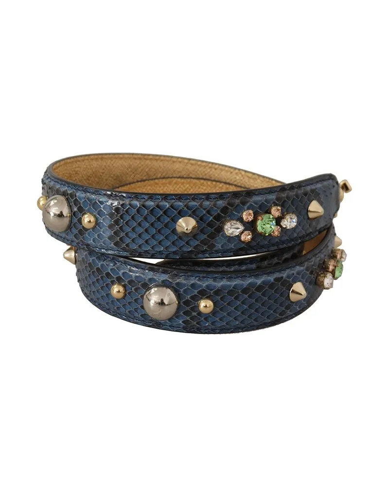 Dolce & Gabbana Leather Bag Strap Blue