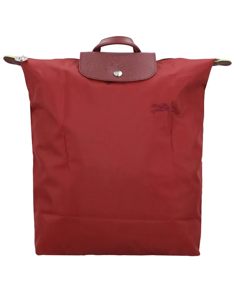 Longchamp Le Pliage Green Nylon Backpack Red