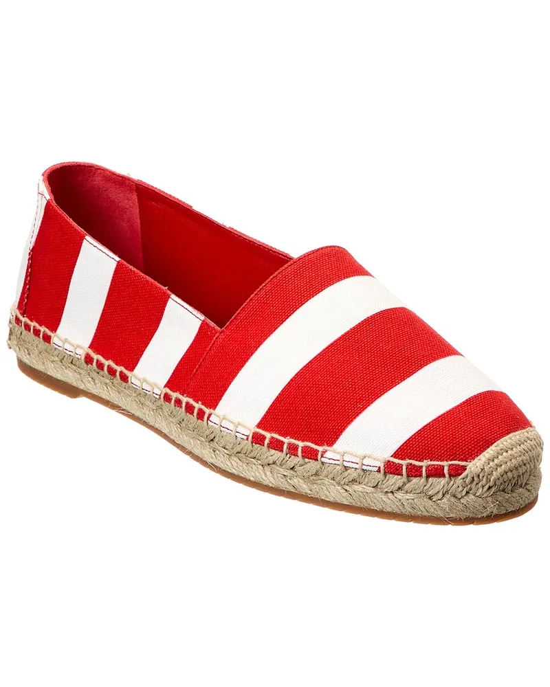 Manolo Blahnik Sombrille Canvas Espadrille Red