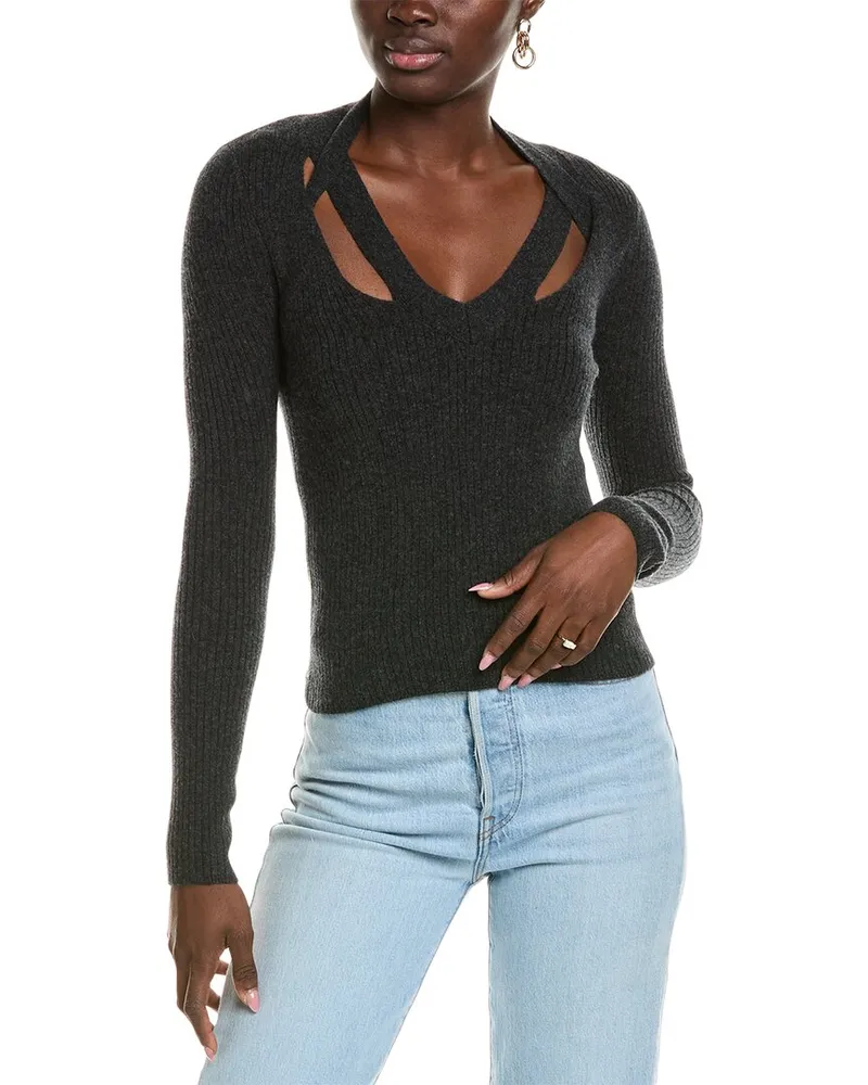 27 miles malibu Braided Wool & Cashmere-Blend Sweater Black