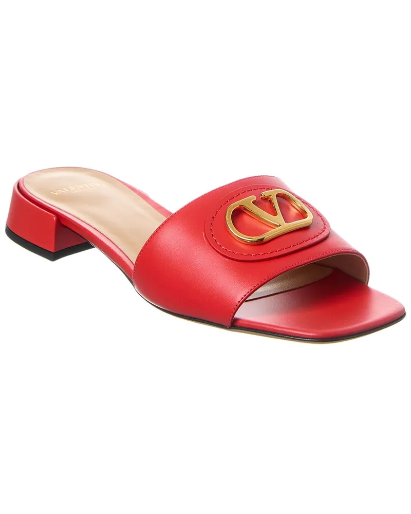 Valentino Garavani VLogo Signature Leather Sandal Orange