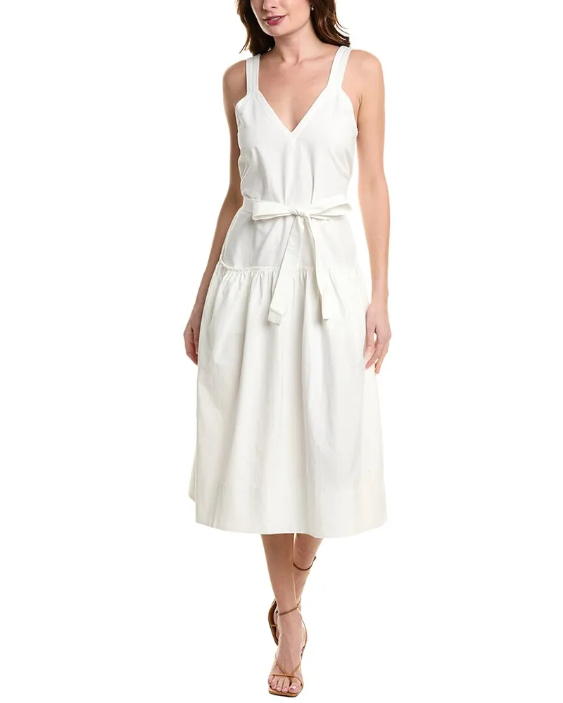 Proenza Schouler Sasha Linen-Blend Midi Dress White