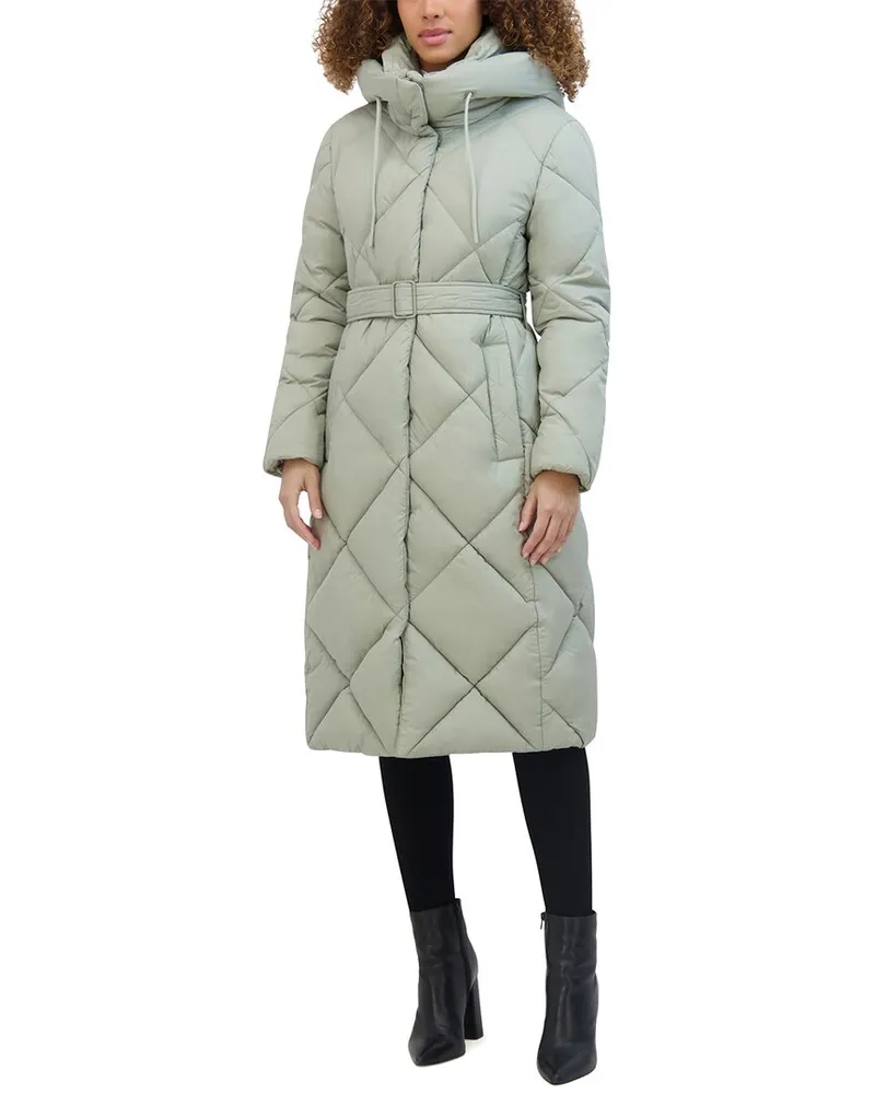 Kenneth Cole Powder Touch Matte Quilted Coat Nocolor