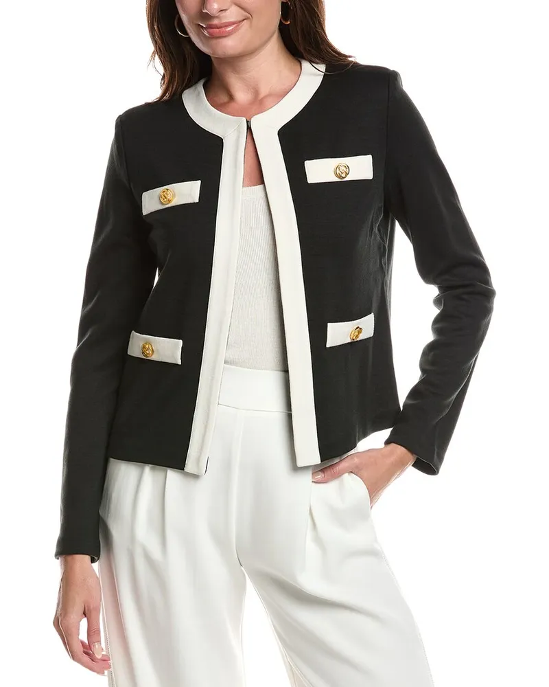 ST. JOHN Milano Wool-Blend Jacket Black
