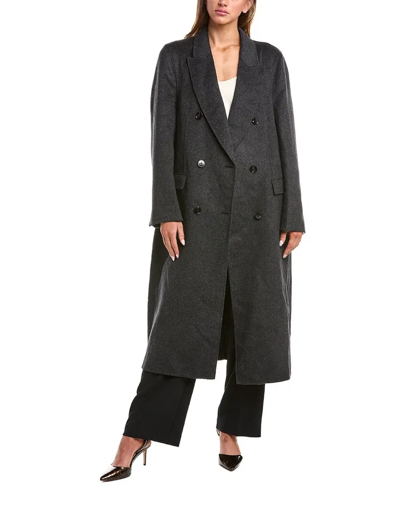 Reiss Nrd Arla Wool-Blend Blindseam Coat Grey