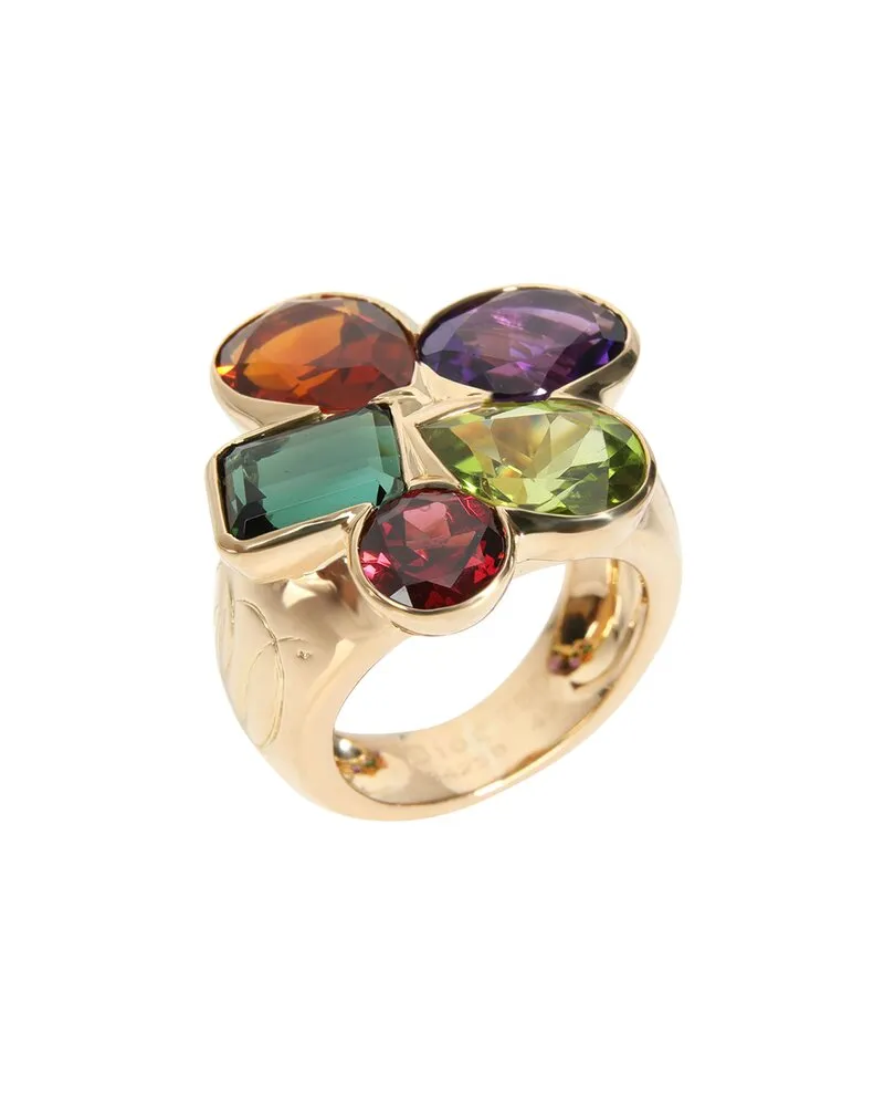 Dior Christian  Asymmetrical 18K Diamond Mix Ring (Authentic Pre-Loved Nocolor