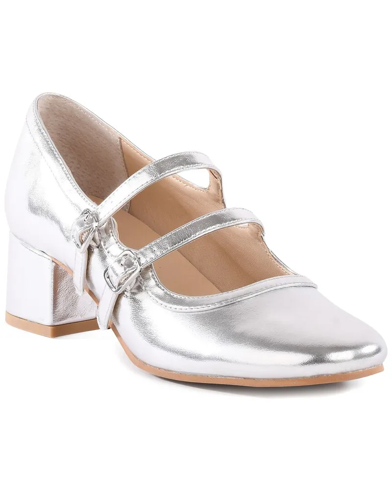 Seychelles Gatsby Leather Pump Silver