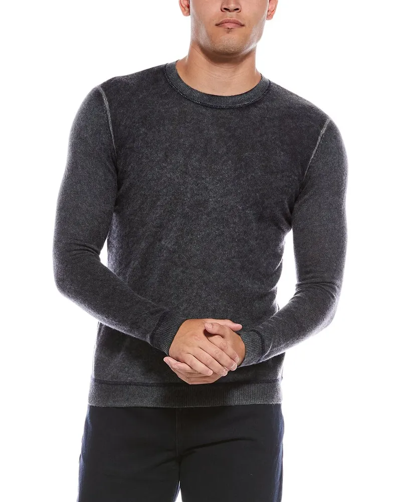 Autumn Cashmere Inked Cashmere Crewneck Sweater Gray
