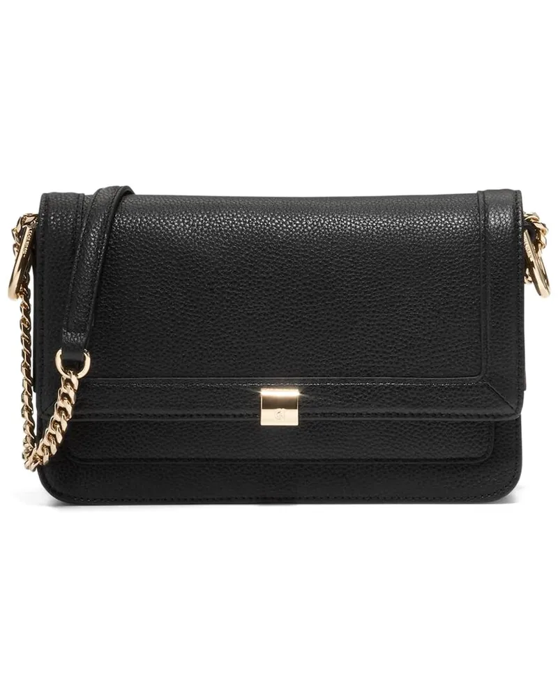 COLE HAAN Daniella Chain Leather Shoulder Bag Black