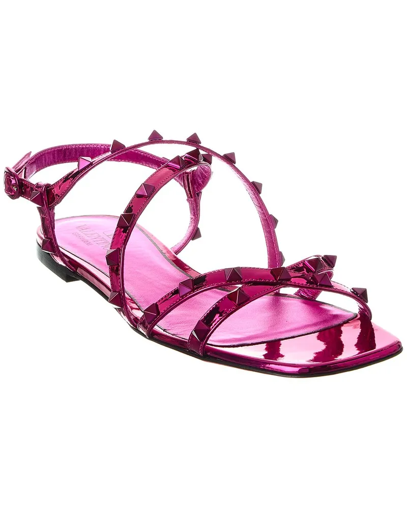 Valentino Garavani Rockstud Leather Sandal Pink