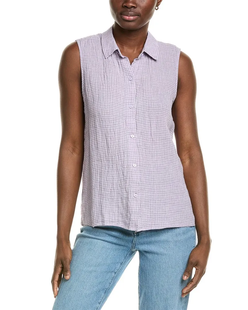 Eileen Fisher Linen Shirt Purple