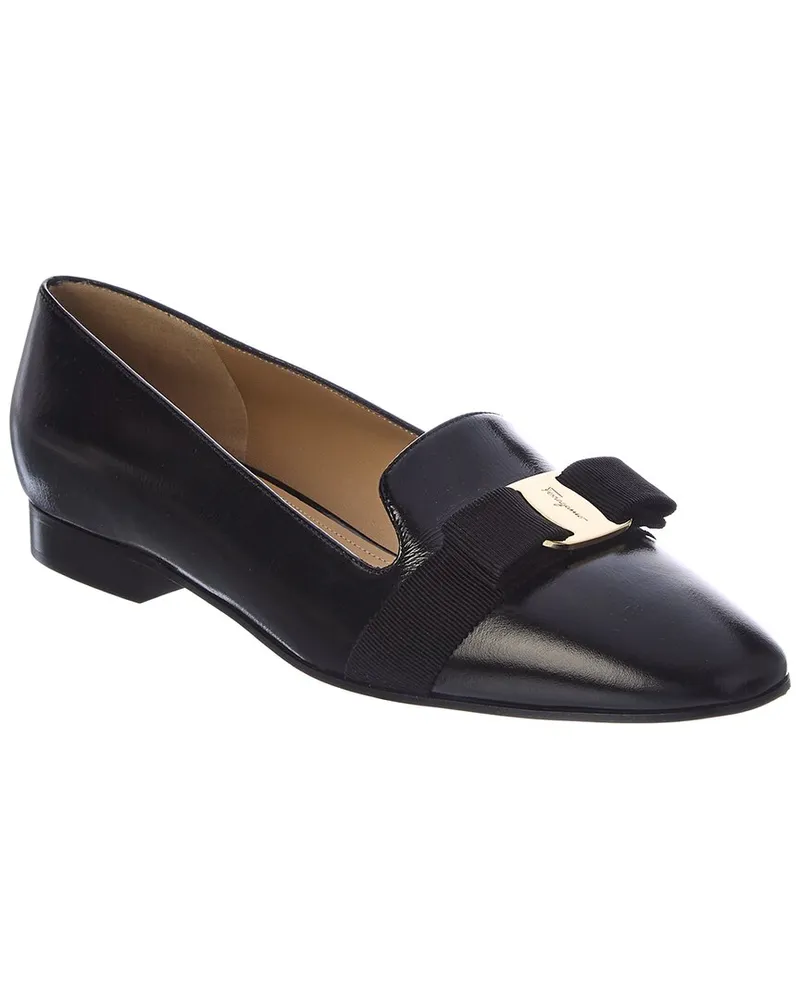 Ferragamo Laufer Leather Loafer Black