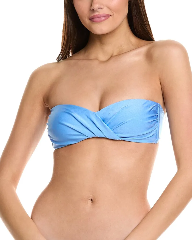 Milly Gloss Twist Bandeau Top Blue