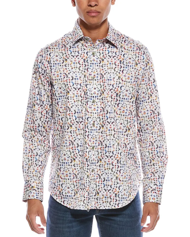 Robert Graham Barlow Classic Fit Woven Shirt White