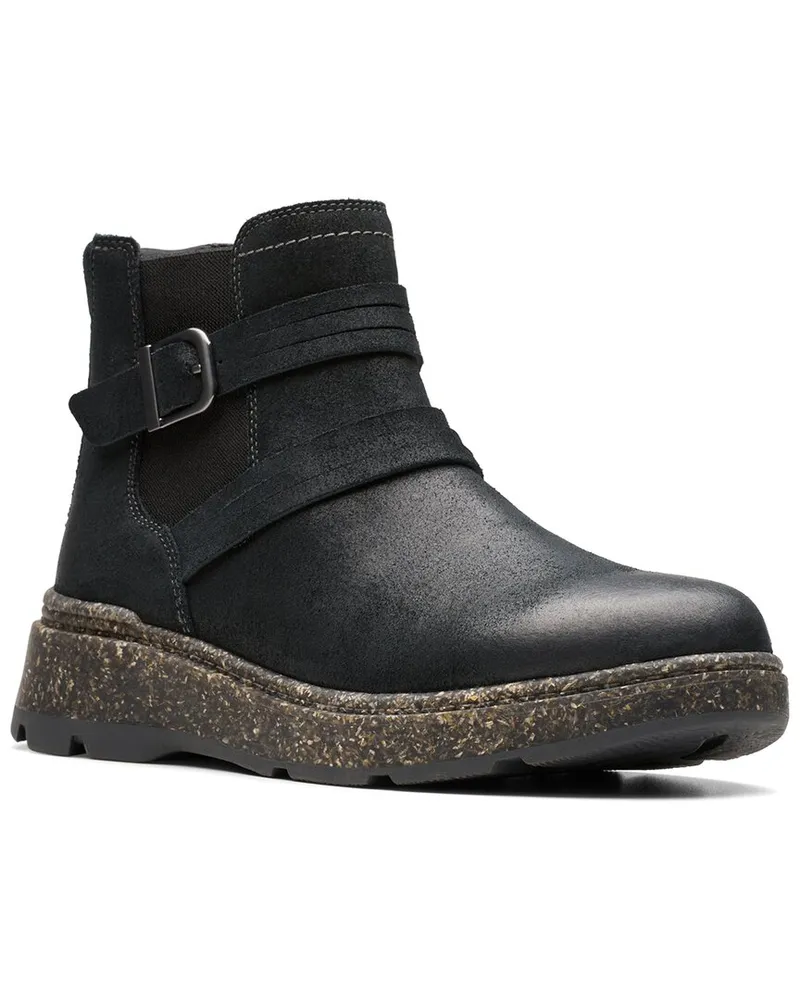 Clarks Noralyn Strap Suede Bootie Nocolor