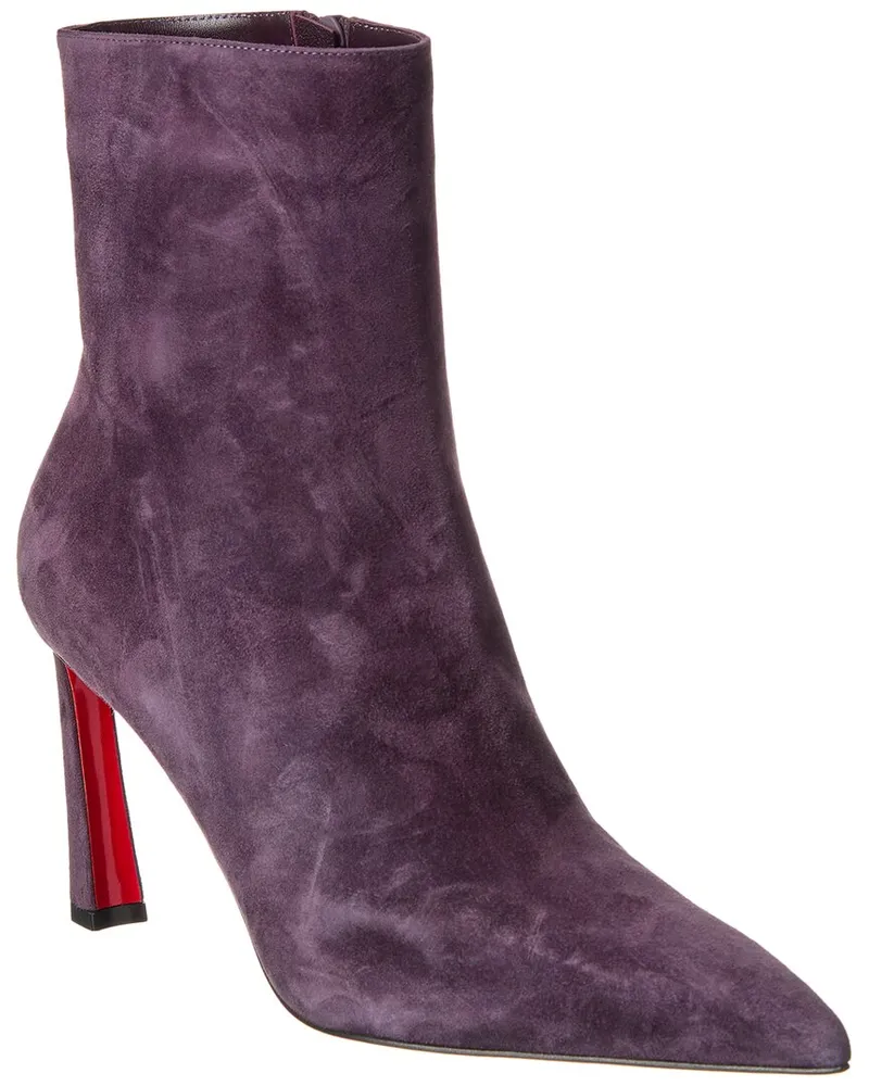 Christian Louboutin Condorax 85 Suede Bootie Purple