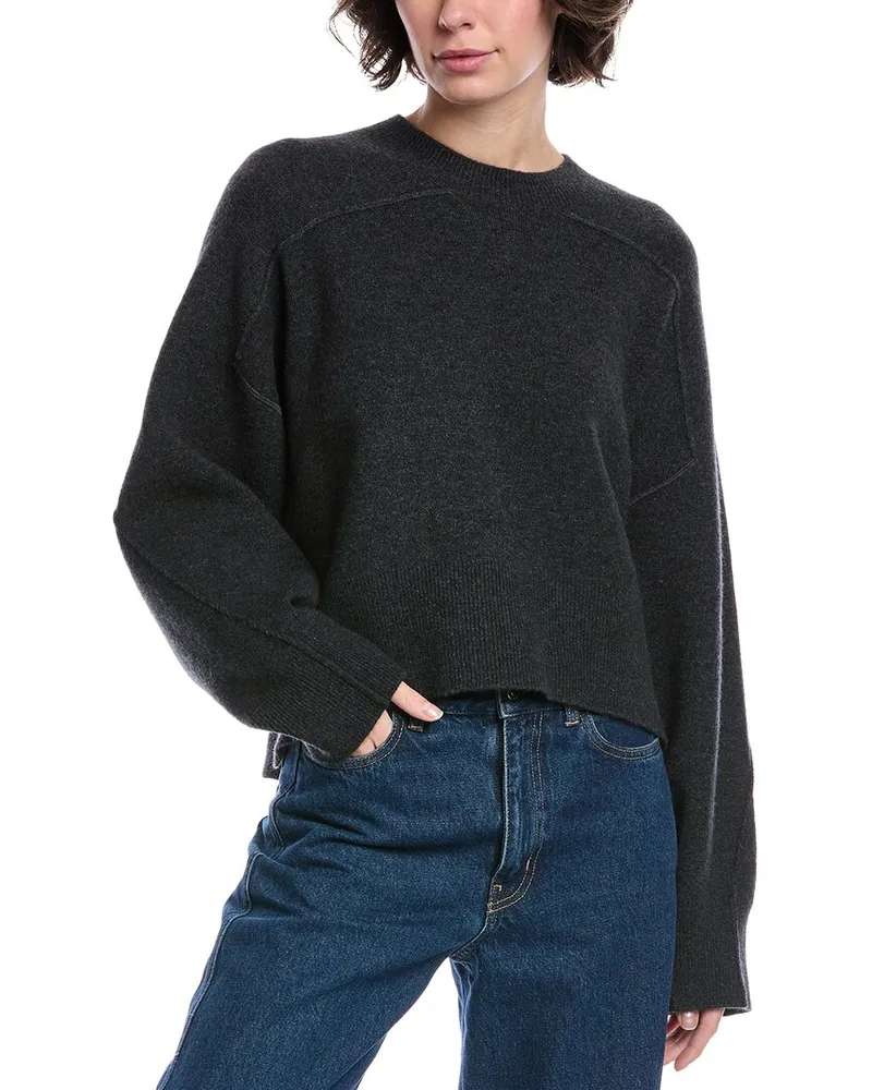 Rag & Bone Bridget Crewneck Wool-Blend Sweater Grey