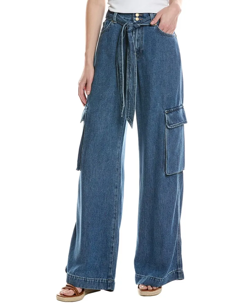 7 for all mankind Cargo Palazzo Wide Leg Pant Blue