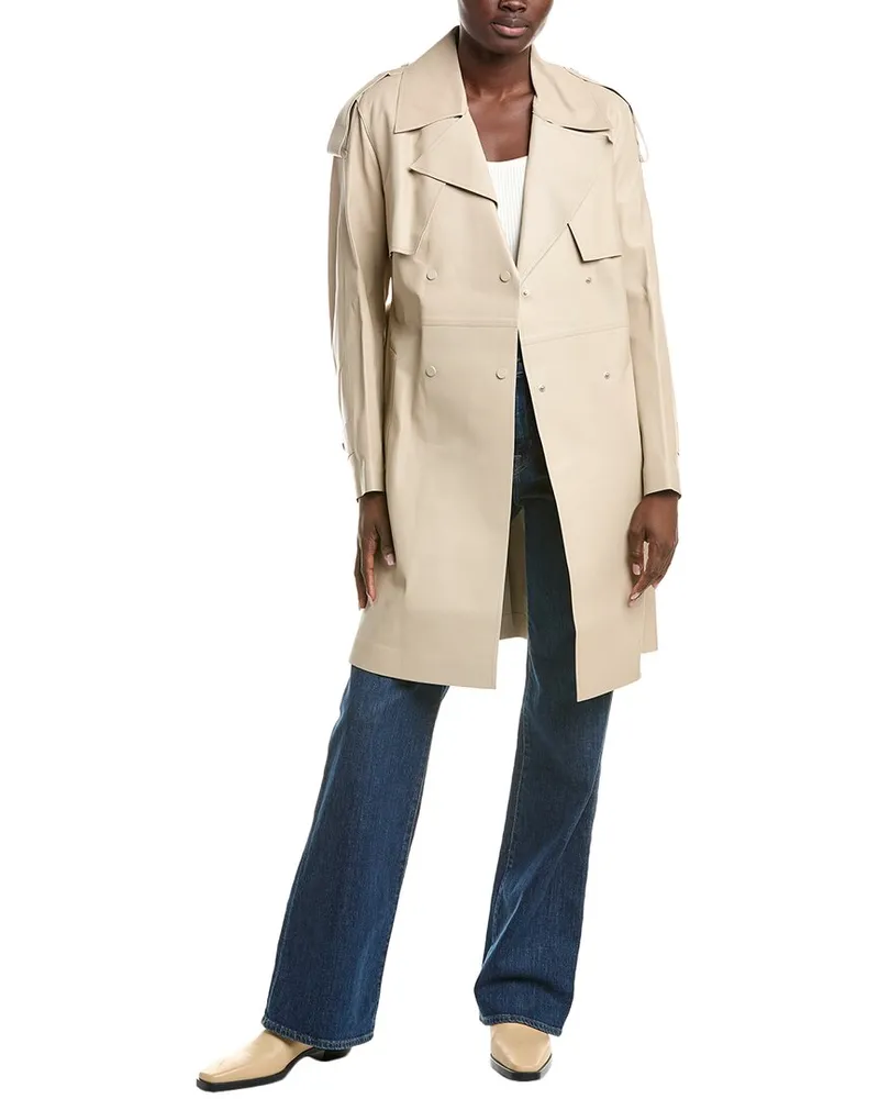 Mackage Medora Leather Trench Coat Black