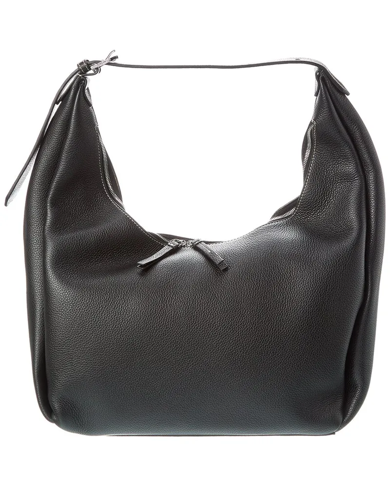 Totême Belt Leather Hobo Bag Black