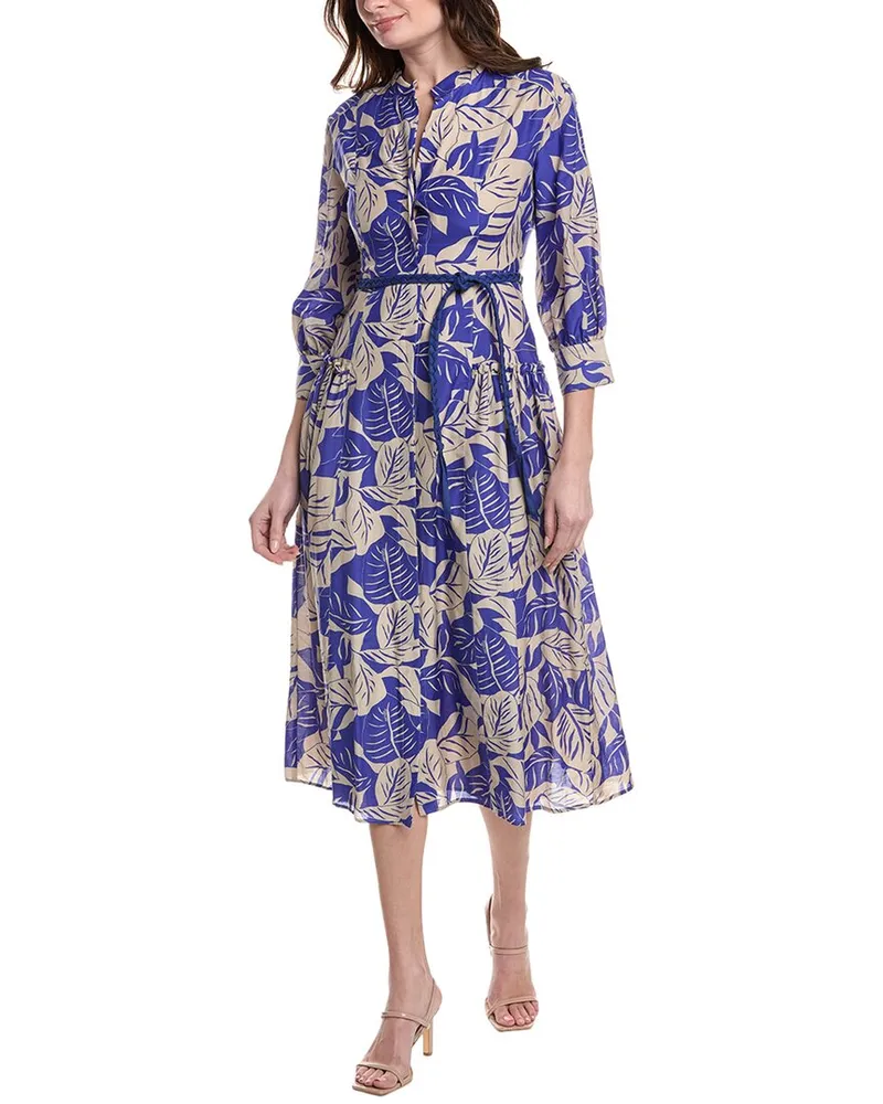 MARELLA Nursery Silk-Blend Shirtdress Blue