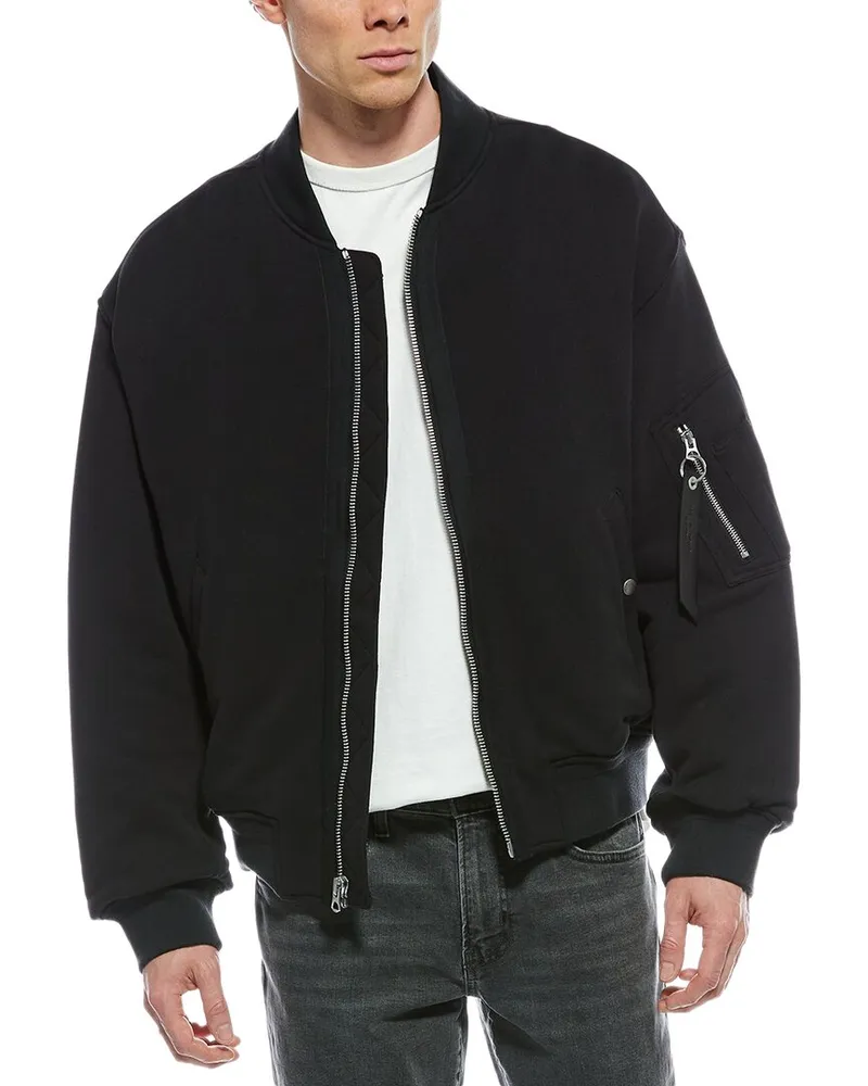 Rag & Bone Vintage Terry Manston Bomber Jacket Black
