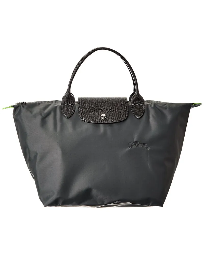 Longchamp Le Pliage Original Medium Top Handle Canvas Bag Grey