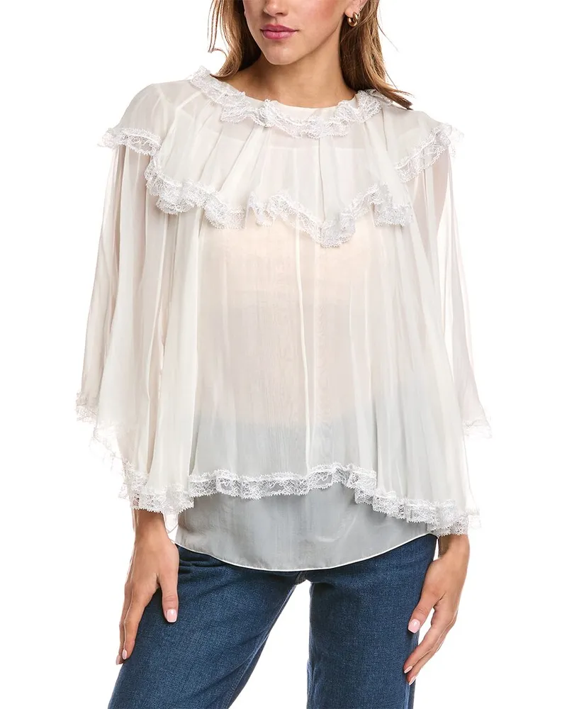 Dolce & Gabbana Silk-Blend Blouse White