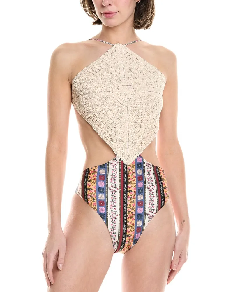 AGUA BENDITA Adara Aguja One-Piece White