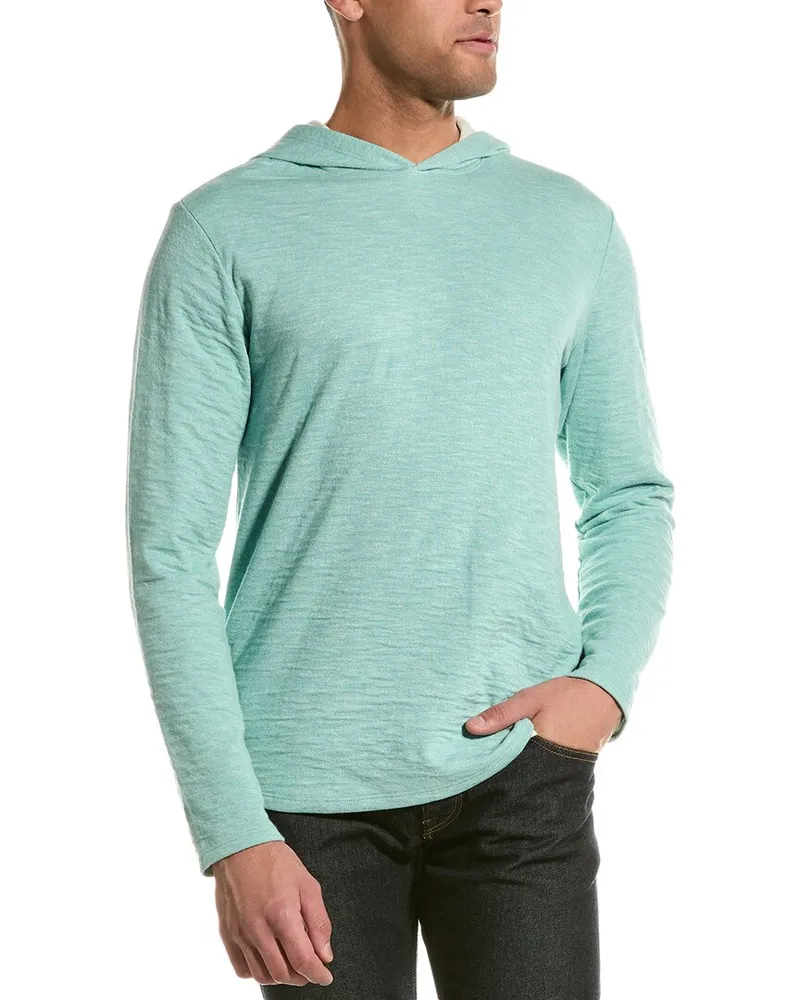 Vince Double Face Hooded Shirt Green