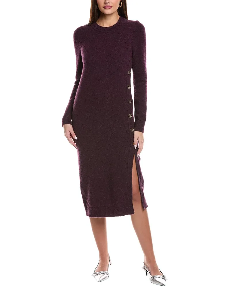 ba&sh Doree Alpaca & Wool-Blend Sweaterdress Purple
