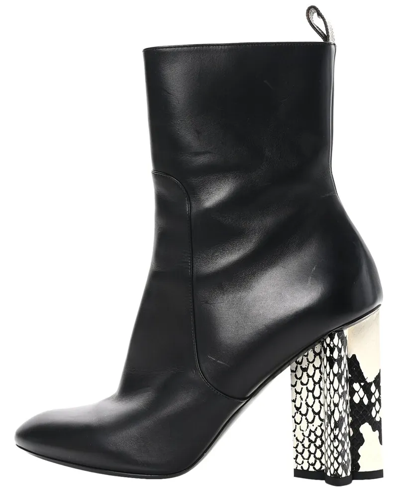 Louis Vuitton Calfskin Leather Silhouette Ankle Boot (Authentic Pre-Loved Nocolor