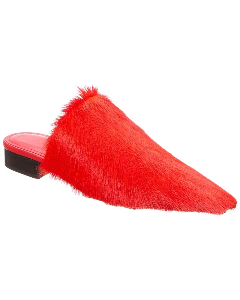 Ferragamo Haircalf Mule Red
