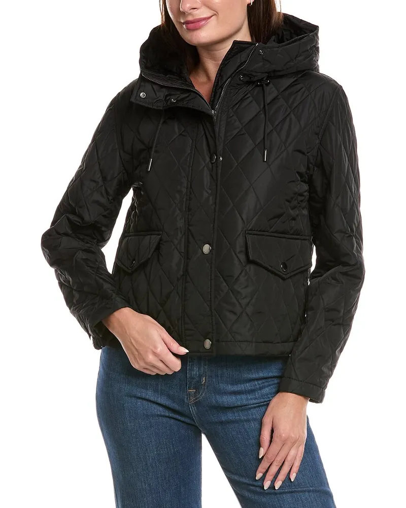 Burberry Quilted Cropped Jacket Black