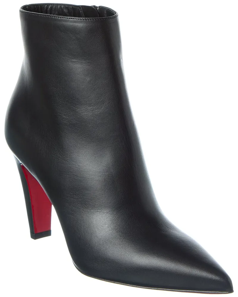 Christian Louboutin Vibella 85 Leather Bootie Black