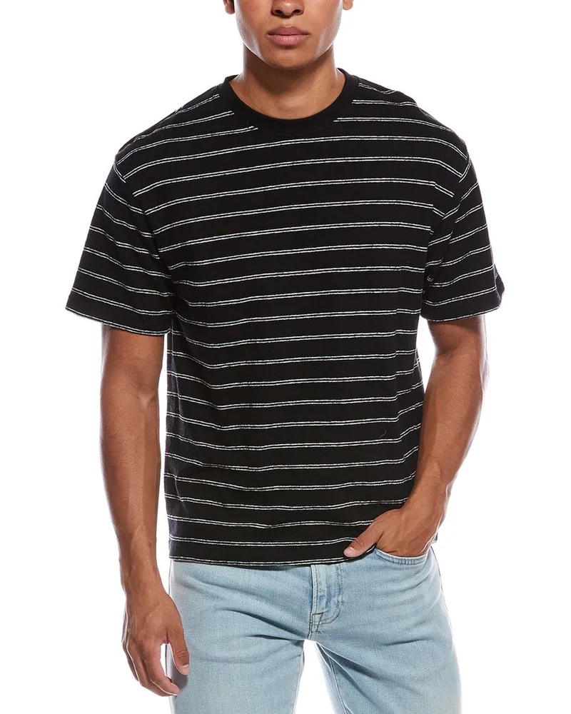 Frame Denim Striped T-Shirt Black